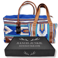 Bundle Deal Dakota Wool Southwestern Boho Aztec Large Weekender Duffel Bag +Dakota Handwoven Wool Tote Purse - Ranch Junkie Mercantile LLC 