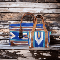 Bundle Deal Dakota Wool Southwestern Boho Aztec Large Weekender Duffel Bag +Dakota Handwoven Wool Tote Purse - Ranch Junkie Mercantile LLC 