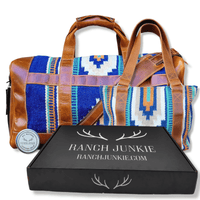 Bundle Deal-Dakota Southwestern Handwoven Wool Leather Weekender + Dakota Handwoven Wool Tote Purse - Ranch Junkie Mercantile LLC 