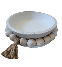 Rustic Clay Decorative Bowl With Tassel - Ranch Junkie Mercantile LLC