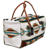 Bundle Deal Aspen Wool Southwestern Boho Aztec Large Weekender Duffel Bag +Aspen Handwoven Wool Tote Purse - Ranch Junkie Mercantile LLC 