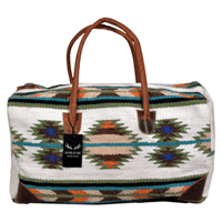 Bundle Deal Aspen Wool Southwestern Boho Aztec Large Weekender Duffel Bag +Aspen Handwoven Wool Tote Purse - Ranch Junkie Mercantile LLC 