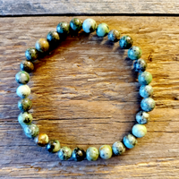 African Turquoise Beaded Bracelet- Stackable Bracelet - Ranch Junkie Mercantile LLC 