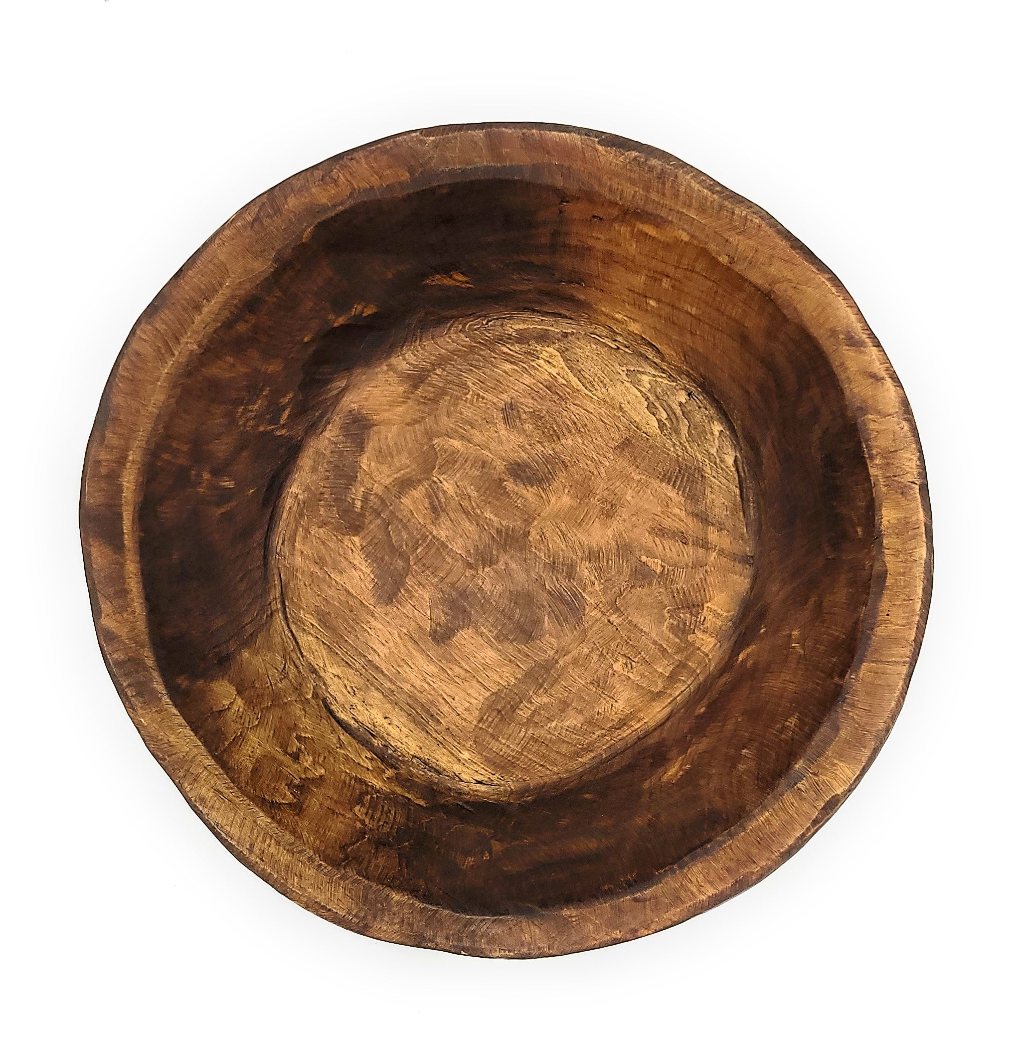 Large store Round Dough Bowl Chubster Decor Unique Rustic Farmhouse