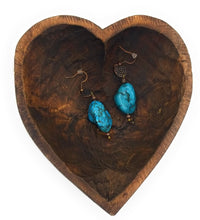 Turquoise Chunk Earring w/ Copper Connector - Ranch Junkie Mercantile LLC 