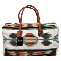 Bundle Deal-Aspen Wool Southwestern Boho Aztec Large Weekender Duffel Bag + Aspen Large Handwoven Wool Boho Tote - Ranch Junkie Mercantile LLC 