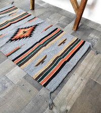 20" X 40"  The Guadalupe Southwestern Grey Rug - Ranch Junkie Mercantile LLC 